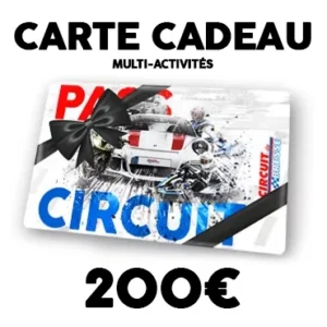 carte cadeau multi-activités sur circuit 200 euros
