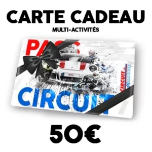 carte cadeau multi-activités sur circuit de sports mécaniques de 50 euros
