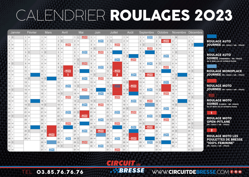 CALENDRIERS ROUULAGES 2023