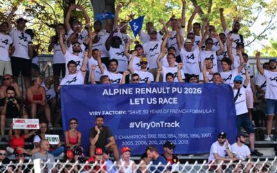 Banderoles et t-shirts en tribunes : une action de protestation menée par les salariés d’Alpine