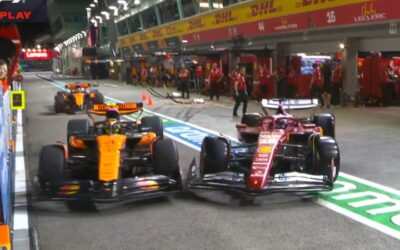 Une sanction attendue: l’improbable accrochage entre Leclerc et Norris dans la voie des stands aux essais libres du GP de Singapour