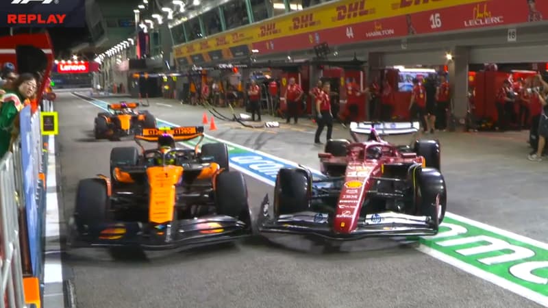 Une sanction attendue: l’improbable accrochage entre Leclerc et Norris dans la voie des stands aux essais libres du GP de Singapour
