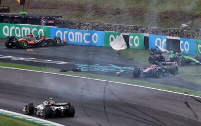 La même faute dans le même virage: trois pilotes finissent dans le mur en quelques secondes lors de la course sprint au Brésil