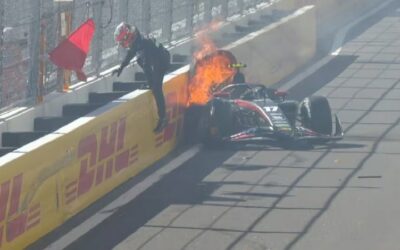 Formule 2: une voiture prend feu à Madrid après un violent accident